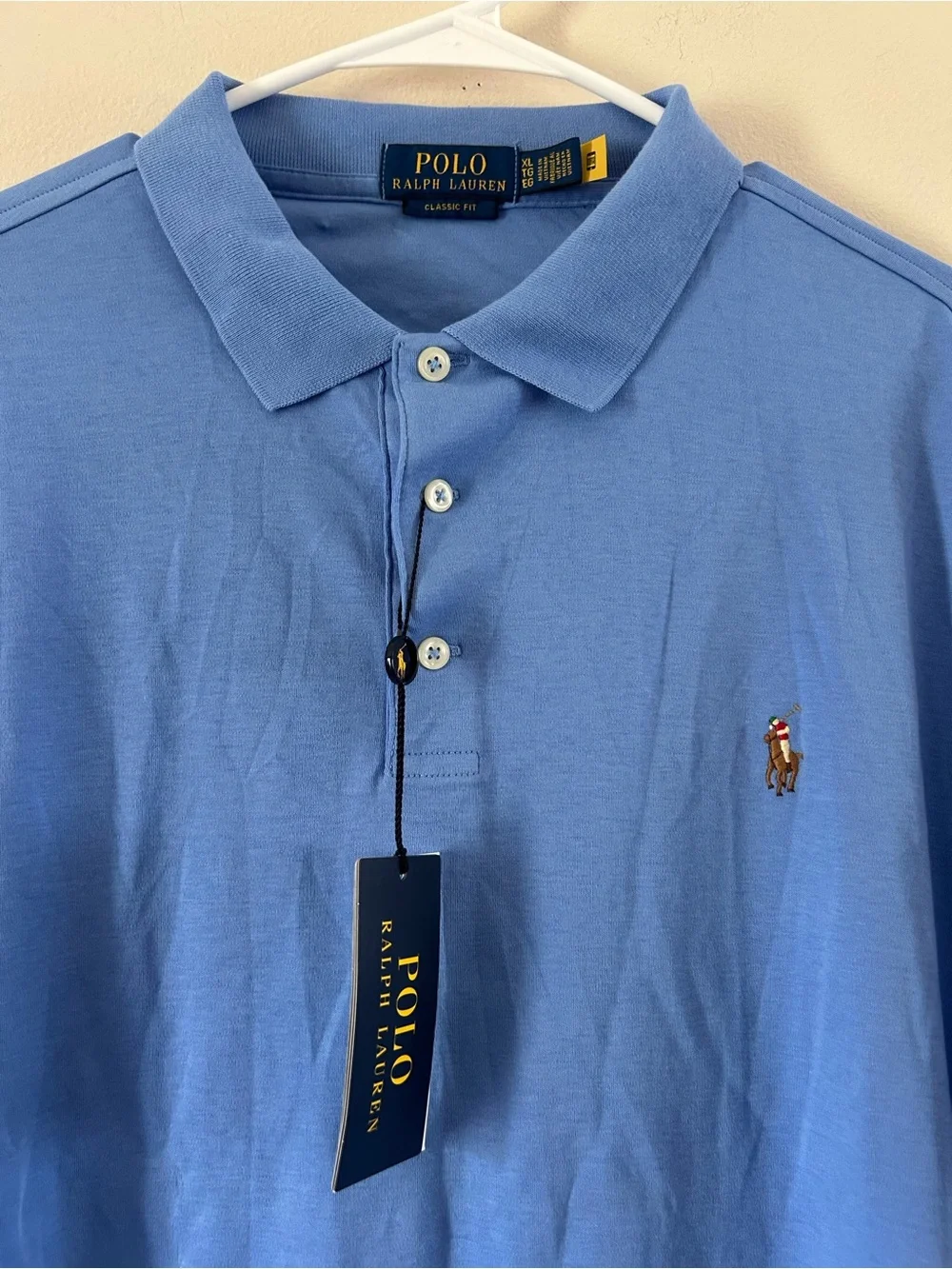 Polo by Ralph Lauren Men's Light Blue Pique Polo
